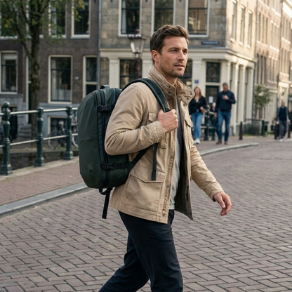 Green Vacuum Compression 55L Cabin Backpack overhead  Airline