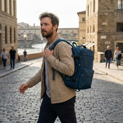 Blue Compression Backpack 40 × 20 × 25 cm