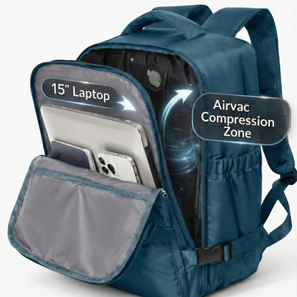 Blue Compression Backpack 40 × 20 × 25 cm