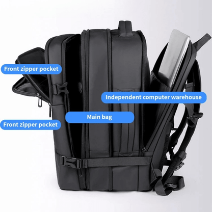 Easyjet cabin bags 45x36x20 with waterproof fabric | Vacuum Compression 45L - 