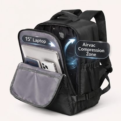 Black Compression Backpack 40 × 20 × 25 cm